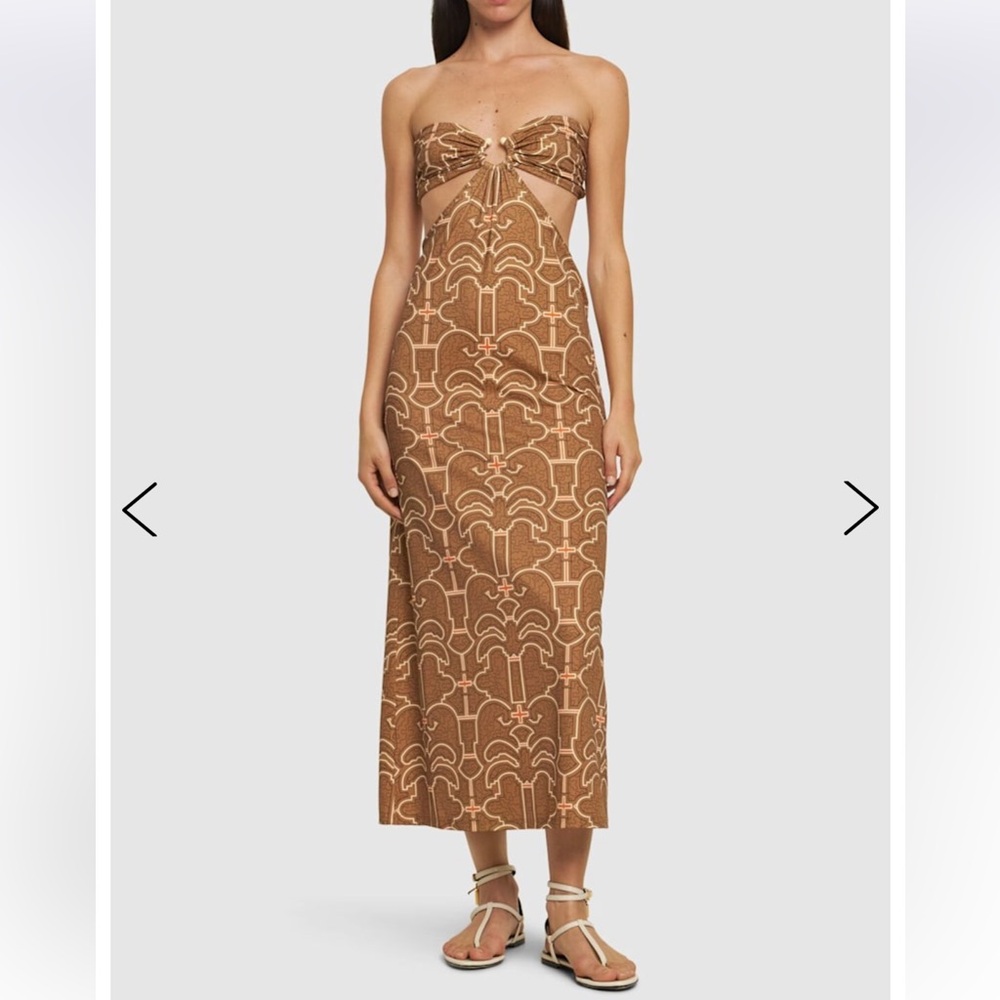NWT JOHANNA ORTIZ Jungle Geometry tech maxi dress